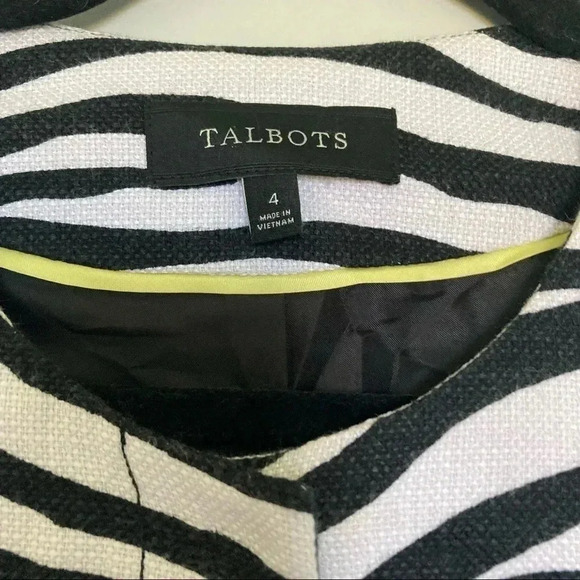 Talbots  zebra print animal snap buttons jacket - Picture 3 of 6